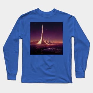 Interplanetary Spaceport Long Sleeve T-Shirt